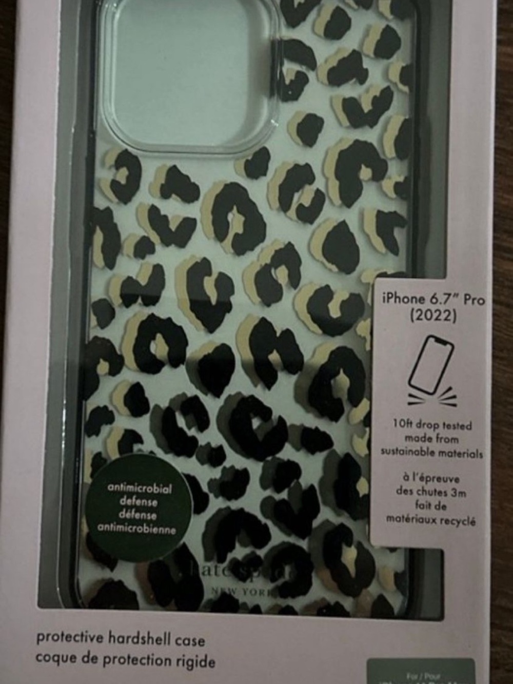 kate spade Leopard Print iPhone Case with Black Spots iPhone 14 Pro Max